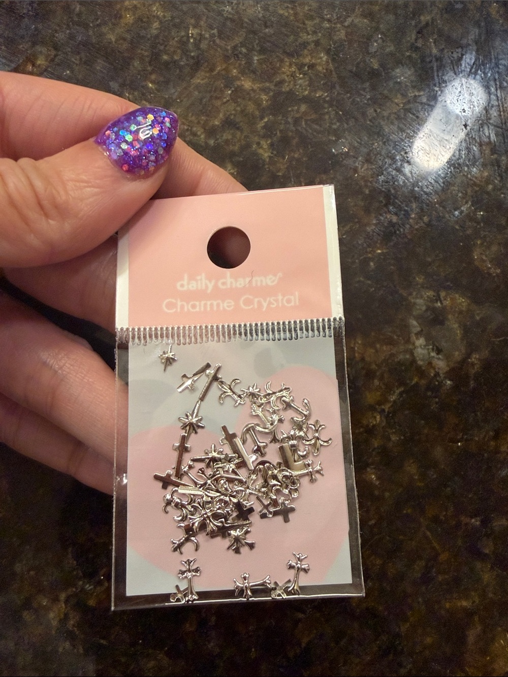 Daily Charme Silver Crosses & Stars Stud Mix New